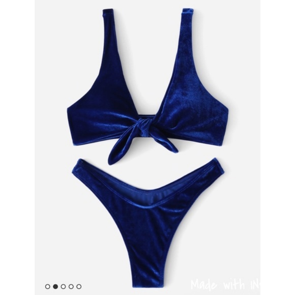 Other - SOLD...SOLD...Blue Velvet High Leg Bikini Size S